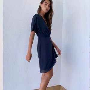 Aritzia Wallace Wrap Dress - Black XS